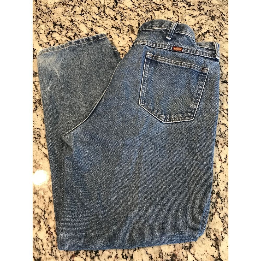 Men's Rustler Jeans 40x30 Regular Fit Boot Work Pants Heavy Duty Stronger Denim